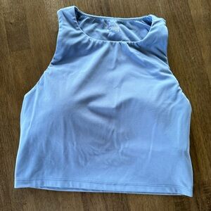 OFFLINE By Aerie Real Me Xtra High Neck Sports Bra/Crop top size Medium blue